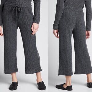 BEYOND YOGA Women's Waffle Knit Wide Leg‎ Cropped Pants w/Pockets | Size L